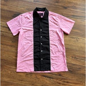 Pink and Black Button Down
